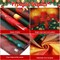Merry Christmas Door Cover Christmas Fireplace Door Cover, 6.5 x 3 Feet(Red, White, and Gold)